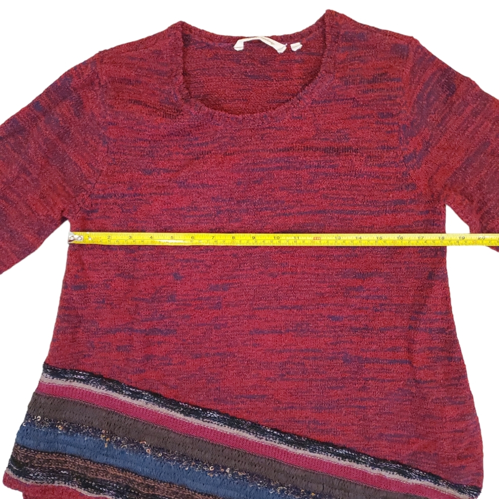 Soft Surroundings Raku Tunic Long Sleeve Sweater Asymmetrical‎ Hem Petite Large - Picture 3 of 6